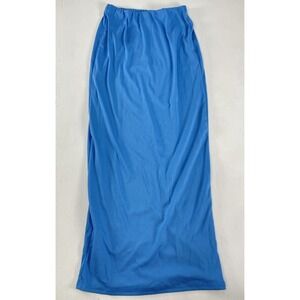 NEW MUSERA Blue Maxi Skirt Bodycon Women's Size M Coastal Classic Stretch Long